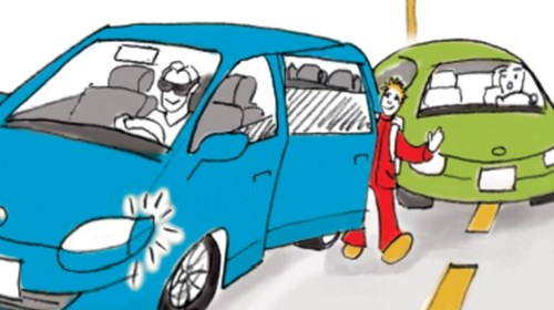 "A l'école sans voiture, c'est plus sûr !"